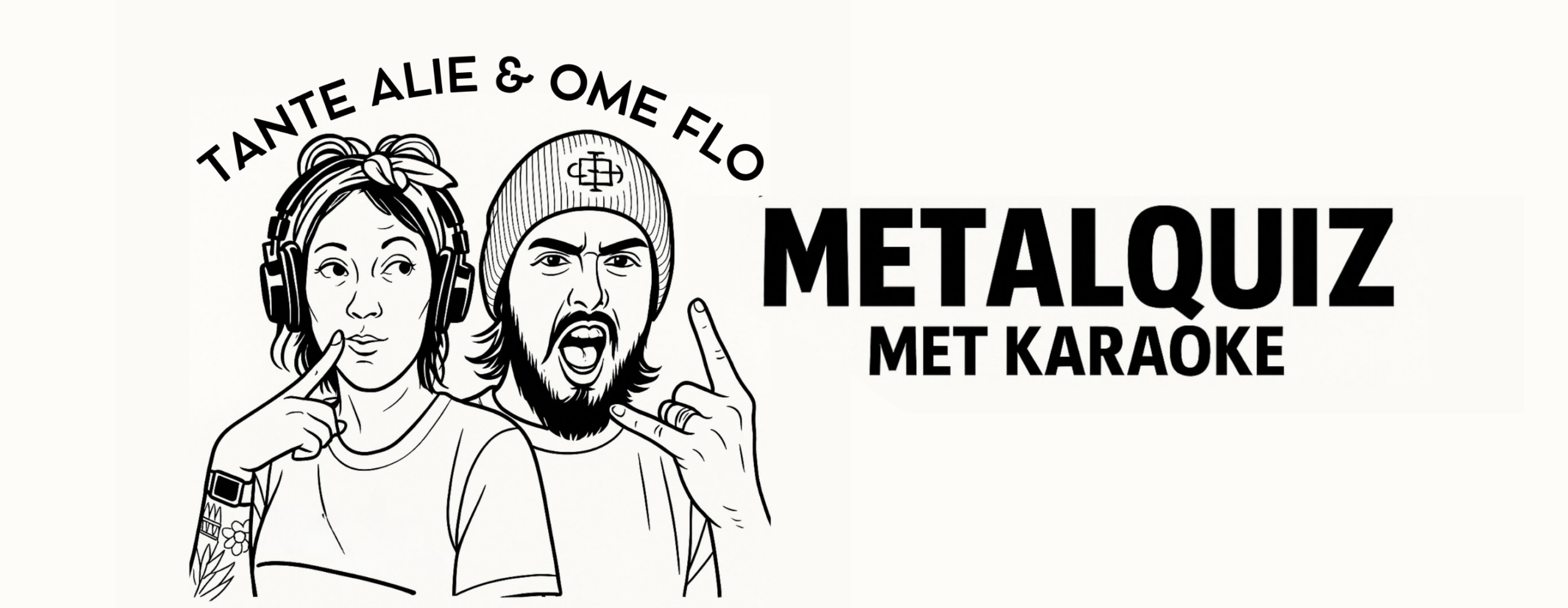 Tante Alie & Ome Flo’s Metalquiz & Karaoke in Musicon, Den Haag