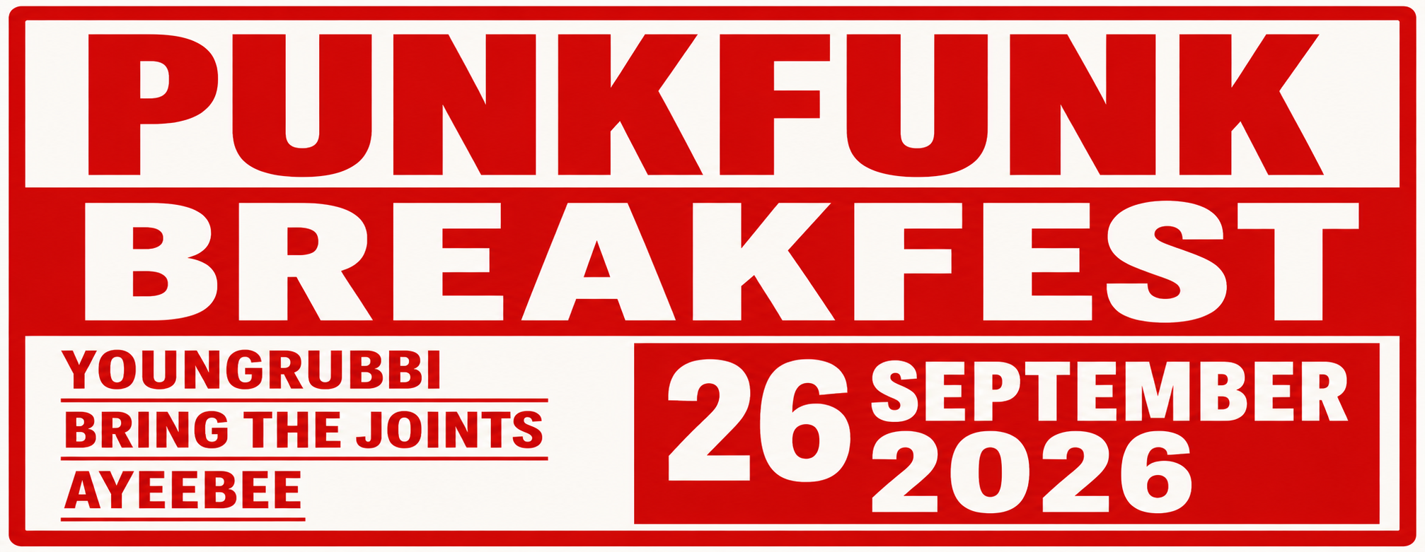 Punkfunk Breakfest: YoungRubbi + Bring the Joints + AyeeBee in Musicon, Den Haag